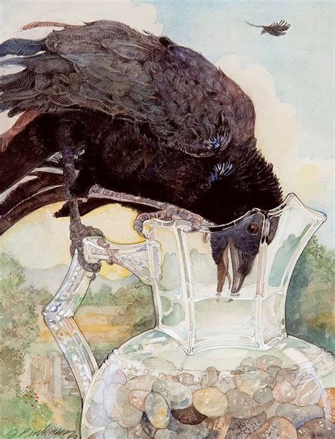 The Crow And The Pitcher Wikipedia Crow Crows Ravens Moose Art