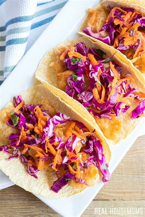 Fish Tacos With Red Cabbage Slaw ⋆ Real Housemoms