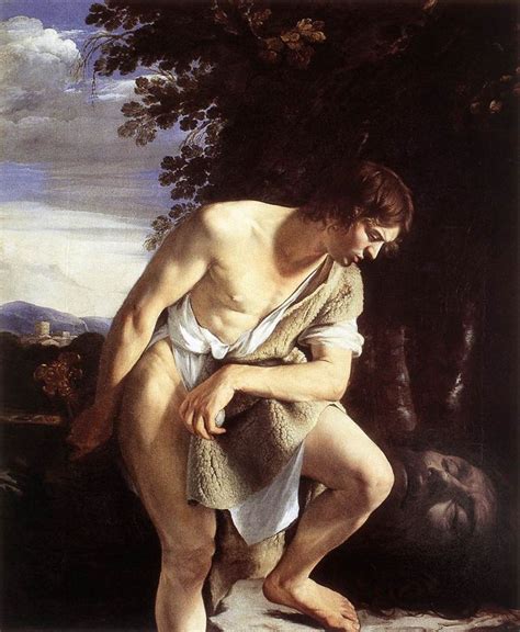 Gentileschi Orazio David Contemplating The Head Of Goliath C Oil