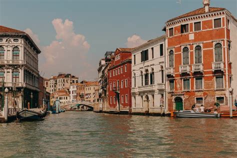the beautiful sunny streets of venice ancient buildings canals and roofs stock image image