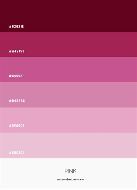 Shades Of Pink Colour Combination Colour Palette Pink Color