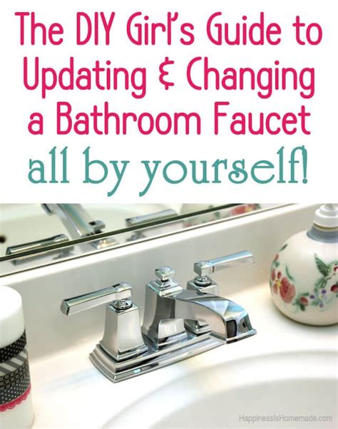 It's not too long before you notice the drip, drip, drip noise coming from the bathroom. How to Update & Change a Bathroom Faucet - Happiness is ...