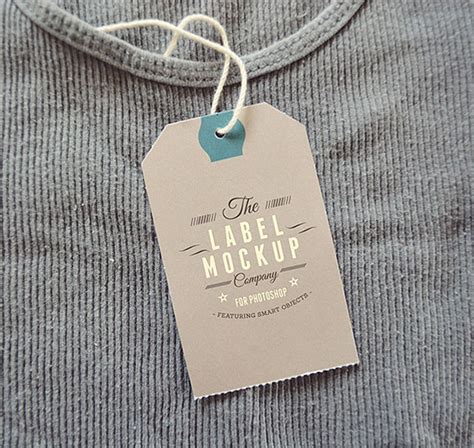 mockup etiquetas de ropa  textil efecto vintage
