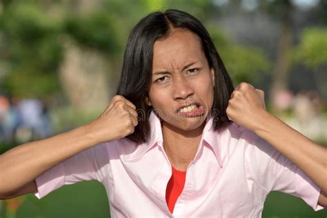 An An Angry Filipina Person Stock Image Image Of Feelings Female 158323763