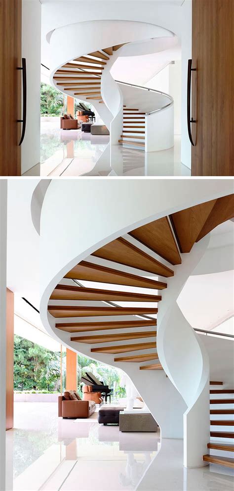 Traditional wooden staircase designs and contemporary glass stairs are exquisite elements of large functional elements of modern interior decorating, stairs change home interiors dramatically. 16 Modern Spiral Staircases Found In Homes Around The World | Staircase design, Modern staircase ...