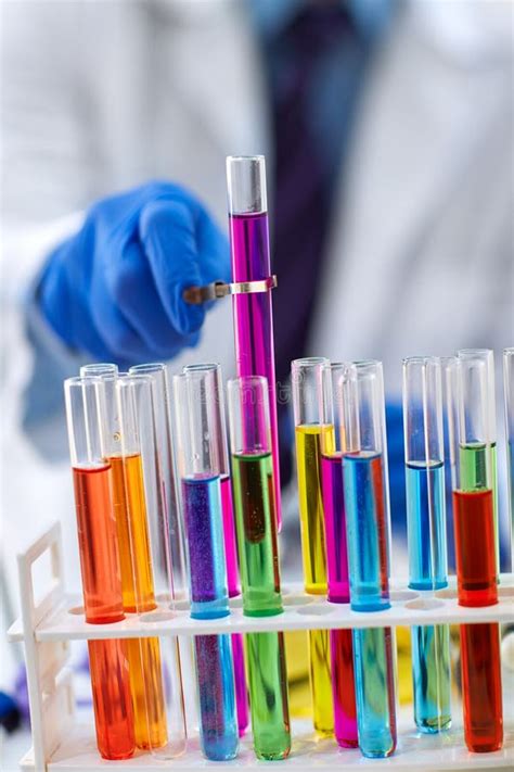 Laboratory Test Tubes In Science Research Lab Stock Image Image Of