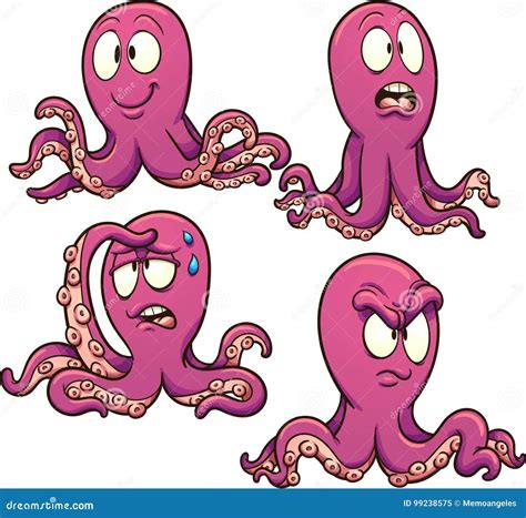 Cartoon Octopus With Japanese Food Takoyaki Vector Illustration 63460676