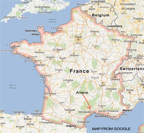 Southern France Map Recana Masana