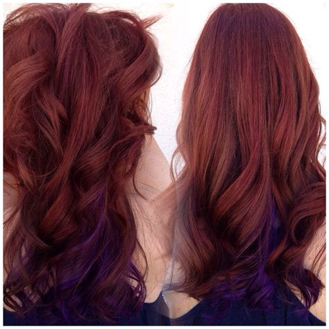 Red Copper Hair Violet Underneath Copper Hair Hair