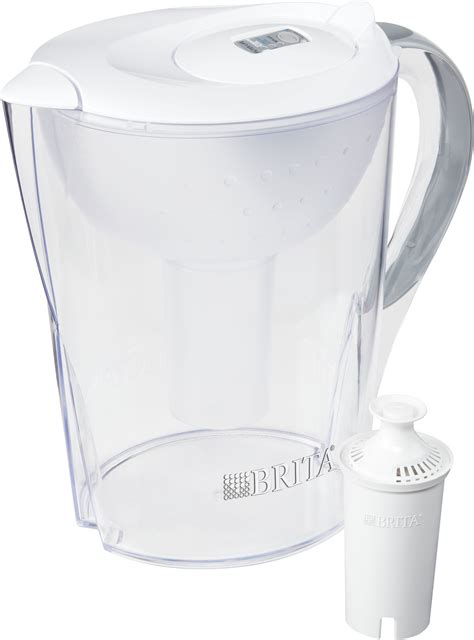 Brita Large Cup Pacifica Water Pitcher With Filter Bpa Free White Walmart Com