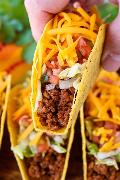 The mouthwatering dish is easy to prepare and features some of our favorite comfort foods: This Homemade Beef Taco Recipe is one of our kids favorite