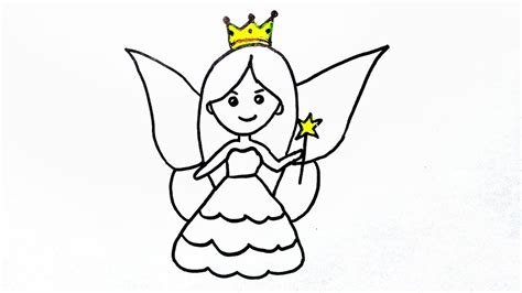 How To Draw A Fairy Step By Step Fairy Drawing Step By Step Easy