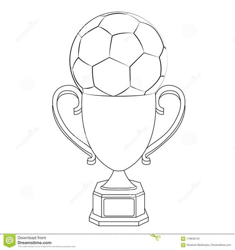 Check spelling or type a new query. Vector Illustration Football With Trophy Coloring Page ...