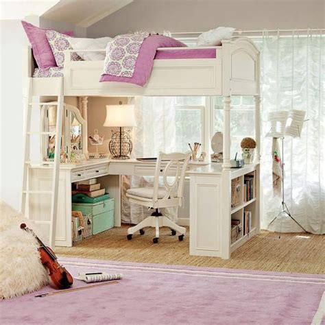Chelsea Vanity Loft Bed In 2020 With Images Girls Loft Bed Loft