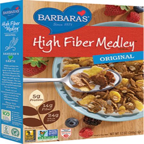 Barbaras Bakery High Fiber Medley Cereal Original 12 Oz 340 G Iherb