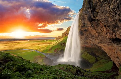 Waterfall Iceland Seljalandsfoss Hd Free Foto