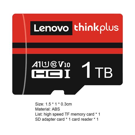 Lenovo Memory Card 512gb 1tb Waterproof U3 High Speed Tfmicro Sd