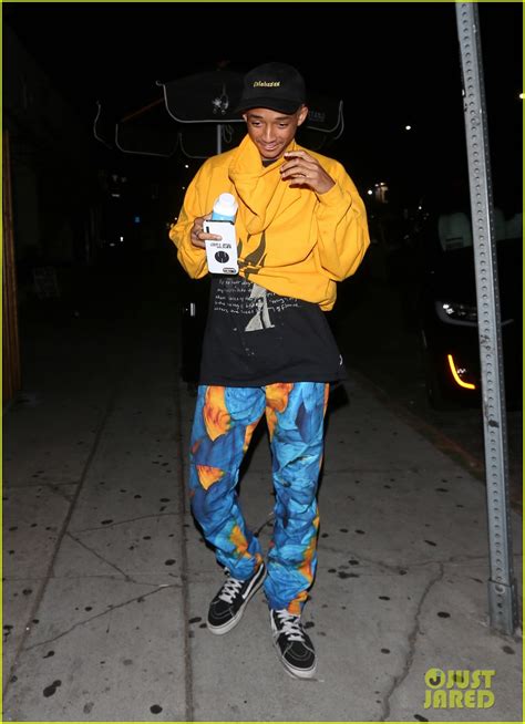 Jaden Smith Wears His Bright Yellow Hoodie Backwards But His Pants