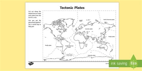 Tectonic Plates Jigsaw Puzzle Activity Teacher Made