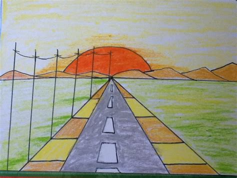 Sunset Drawing For Kids In Simple Steps Youtube