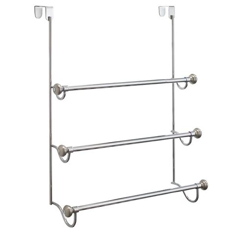 A good towel rack fits your space appropriately, looks stylish, and accommodates many towels. interDesign York Metal Over Shower Door 3-Bar Towel Rack ...