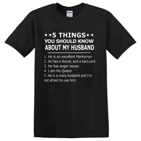 5 things you should know about my husband t shirt christmas t for wife tee 23 95 picclick