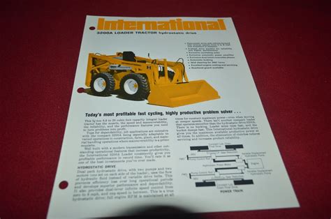 International Harvester 3200a Skid Steer Loader Dealers Brochure Tbpa