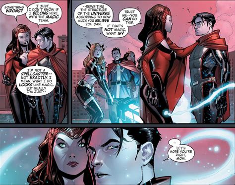 Scarlet Witch Reminding Her Son Wiccan He Is Powerful Love That Panel