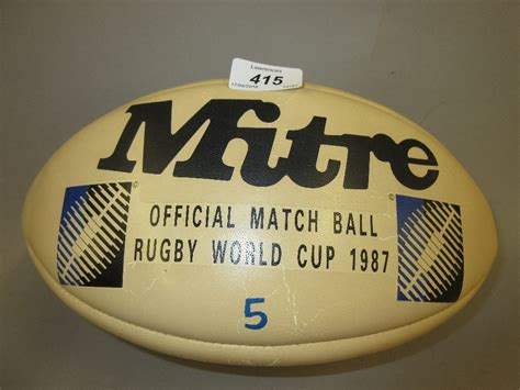 Official Rugby World Cup 1987 Match Ball Signed By The England 21 And