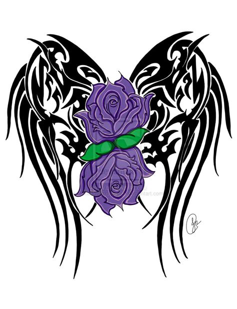 Winged Roses In Purple Clipart Best Clipart Best