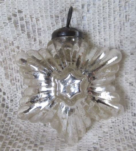 Vintage Mercury Glass Star Mid West Kugel Christmas Ornament Etsy Glass Stars Mercury Glass