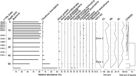 Stratigraphic Diagram Showing Changes In Subfossil Cladocera