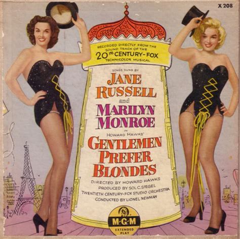 Jane Russell And Marilyn Monroe Gentlemen Prefer Blondes Recorded Directly From The Sound