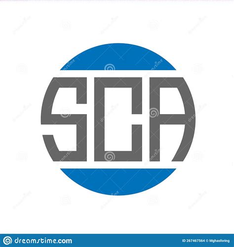Sca Letter Logo Design On White Background Sca Creative Initials