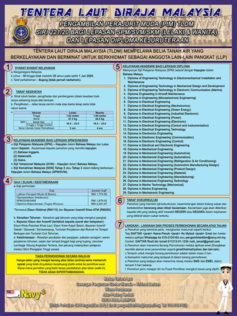 Sijil pelajaran malaysia (spm) atau cara permohonan perajurit muda tldm 2019. Jawatan Kosong di Tentera Laut DiRaja Malaysia (TLDM) - 31 ...