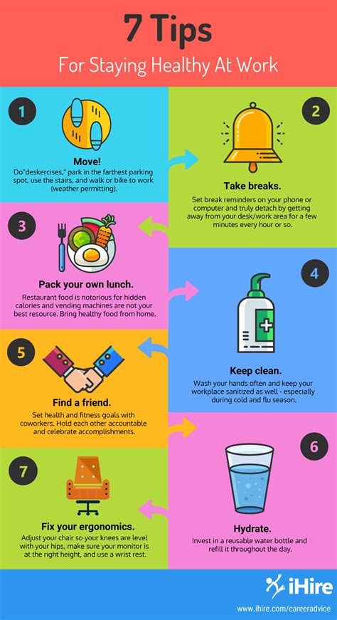 7 Tips Staying Healthy At Work 46 Health Infographics That You Wish