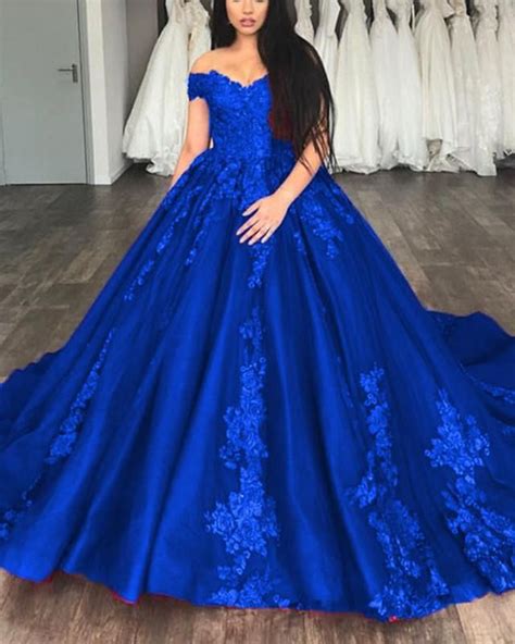 Off The Shoulder Tulle Ball Gowns Quinceanera Dresses Lace Appliques In