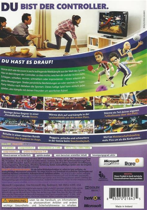 Kinect Sports 2010 Xbox 360 Box Cover Art Mobygames