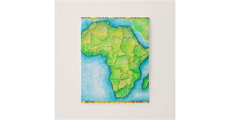 Map Of Africa Jigsaw Puzzle Zazzle