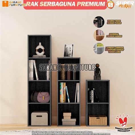 Jual Promo Rak Buku Serbaguna Susun Kayu Rak Minimalis Rak Serbaguna Kayu Rak Serbaguna