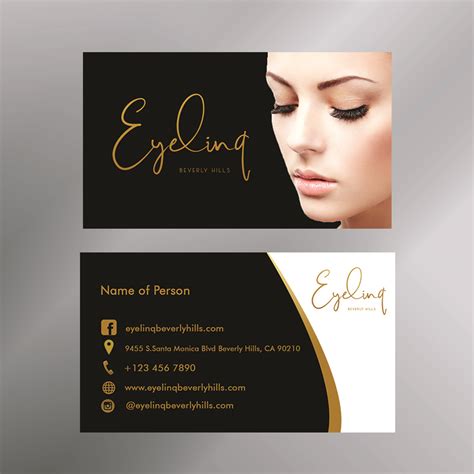 Elegant Conservative Beauty Salon Business Card Design For A Company