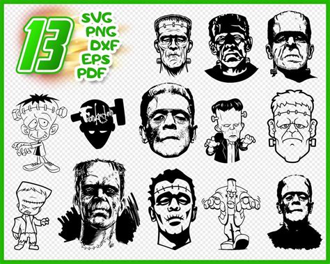 Exclusive Frankenstein Face Svg And Dxf File Sewing And Needlecraft