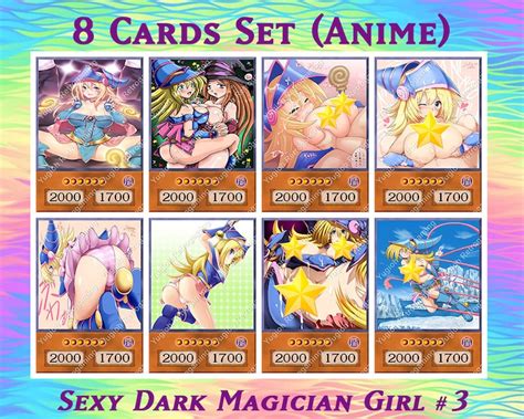 Yugioh Orica Sexy Dark Magician Girl 8 Cards Set 3 Etsy