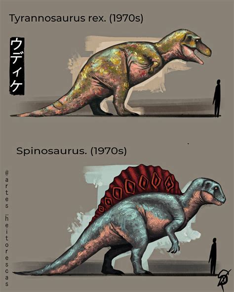 Artstation T Rex And Spinosaurus Evolution Heitor De Sá Oliveira
