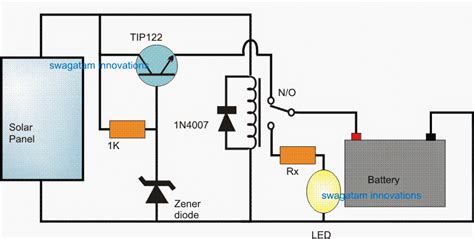 It shows how the electrical wires are interconnected and can also show where fixtures and components may be connected to the system. Automatic Solar Light Circuit using a Relay Changeover | Homemade Circuit Projects