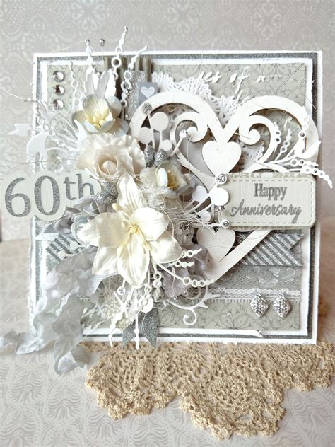 60th Anniversary Card Scrapbook Com Wedding Anniversary Cakes