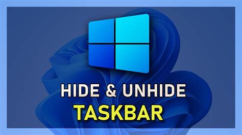 Windows 10 How To Hide And Unhide Taskbar Youtube