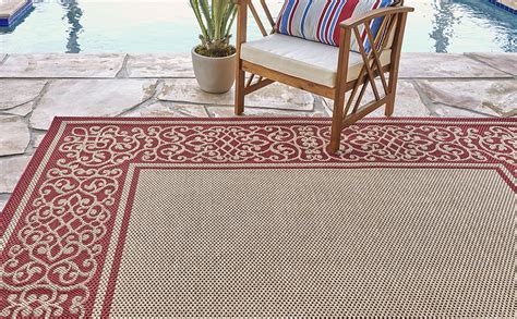 In a bedroom, the rug should be at least large enough so that standard rug sizes. Gertmenian Furman Prime Contemporary Outdoor Furniture Rug ...