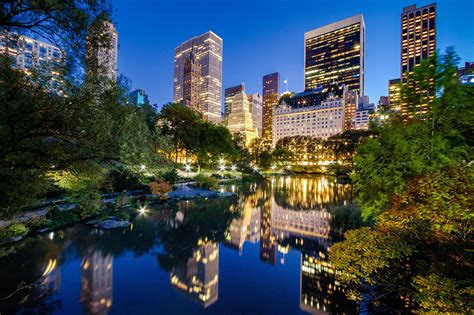 Fonds Decran Usa Gratte Ciel Parc Central Park New York Nuit Manhattan