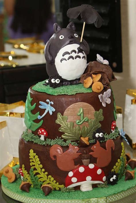 Totoro Birthday Party Ideas Photo 2 Of 18 Totoro Party Cakes